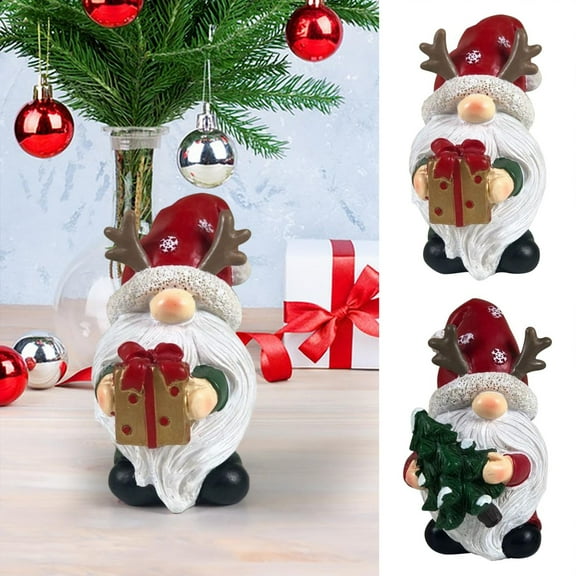 Christmas Gnome Decor Figurines, Holiday Gnomes for Christmas Tree Decorations and Mantel Display, Swedish Tomte Dwarf for Indoor Home Decor and Tabletop, Festive Holiday Decorations for Akmoler