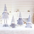 thumbnail image 1 of Christmas Gnome Decorations Swedish Tomte Knitted Gnomes Plush Ornaments Handmade Holiday Elf Dwarf Thanksgiving Halloween Valentines Santa Gifts Home Tiered Tray Tabletop Décor, 4PCS, 1 of 9