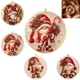 thumbnail image 1 of Christmas Gnome Diamond Art Ornament Kit DIY 2D Diamond Painting Kit Christmas Tree Decoration Handmade Craft Supplies for Holiday Wall Window Door Party Decor,A, 1 of 6