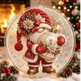 thumbnail image 1 of Christmas Gnome Diamond Art Ornament Kit | Luxury Flocked Canvas with Scratch-Resistant Non-Fading Pearl Beads DIY Handmade Holiday Hanging Decor, 1 of 9