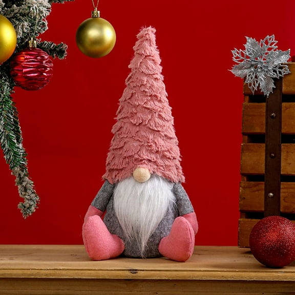 Christmas Gnome Doll Decorations, Plush Scandinavian Tomte, 12" Stuffed Doll Gifts Tumbler Shape Dwarf Ornament Decorations for Xmas Home Office Bedroom Farmhouse
