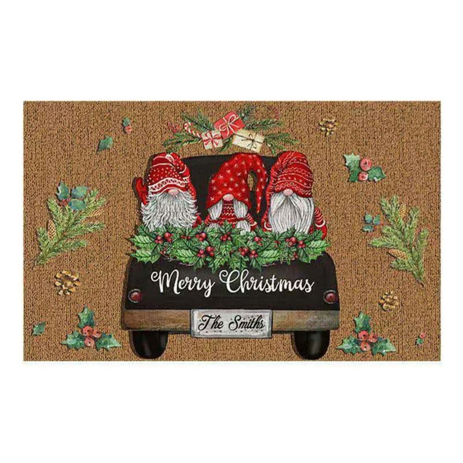 Christmas Doormat Winter Home Door Decor Truck Gnomes - Temu