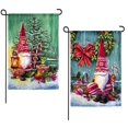 thumbnail image 1 of Christmas Gnome Garden Flag 2 Sided Candy Cane Wreath, 1 of 4