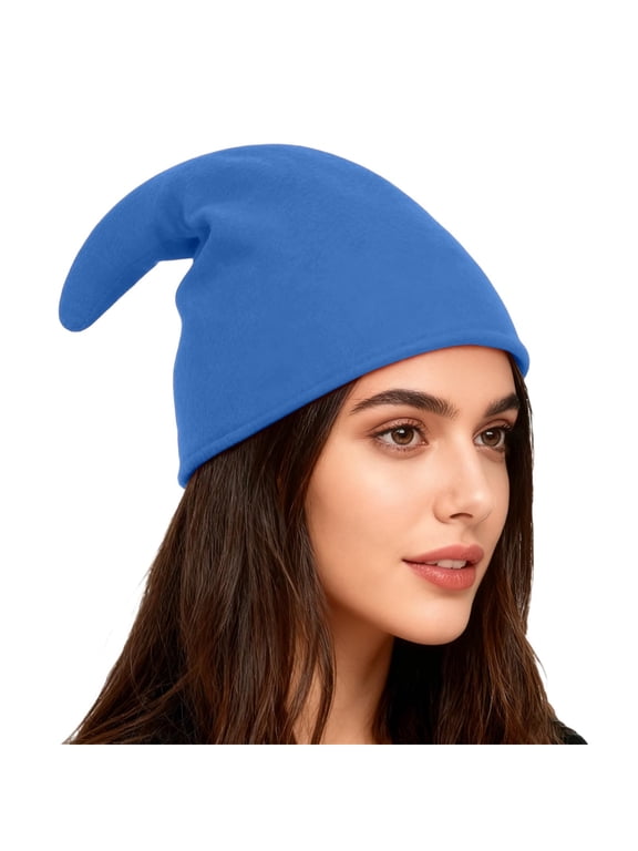 Christmas Gnome Hats for Men Women Festive Beret Pointy Party Hats Christmas Holiday Dwarf Cosplay Costume Hat Blue One Size