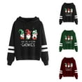 thumbnail image 1 of Christmas Hoodies for Women 2025 Hanging with My Gnomies Graphic Hooded Sweatshirt Pullover Tops, 1 of 5