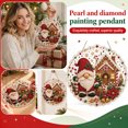 thumbnail image 1 of Christmas Gnome House Pearl Diamond Painting Kit, 3D Shimmering Gemstone Bead Art Craft for Adults, DIY Holiday Wall Door Window Hanging Decor, Unique Textured Mosaic Pendant with Frame, 1 of 8