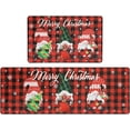 thumbnail image 1 of Christmas Gnome Kitchen Rugs Set of 2, Farmhouse Red Buffalo Plaid Kitchen Floor Mat, Non Slip Anti Fatigue Kitchen Mats for Floor, Cushioned Kitchen Rug Set Winter Holiday Christmas Decoration, 1 of 6