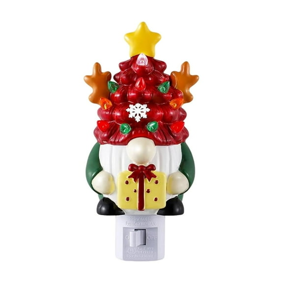 Christmas Gnome Night Light, Festive Gnome Colored Light for Bedrooms, Nurseries, and Entryways, Holiday Décor with Soft Glow