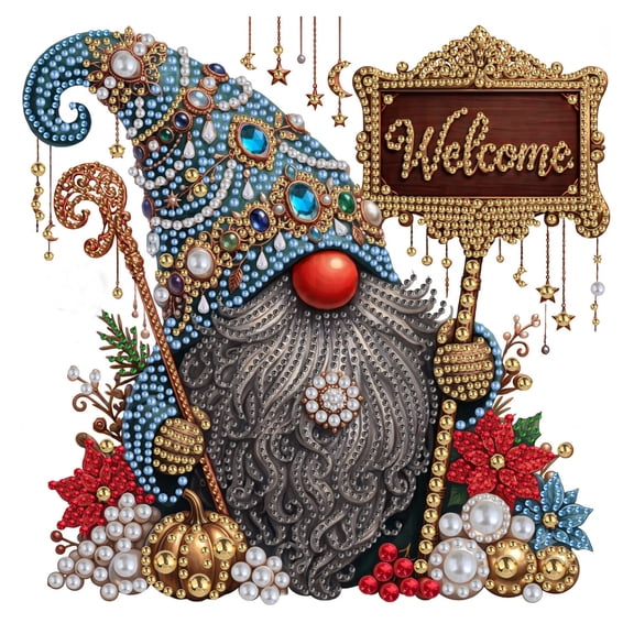 Christmas Gnome Pearl Art Kits for Adults,5D Partial Jewel Painting Wall Decor,12x12 inch
