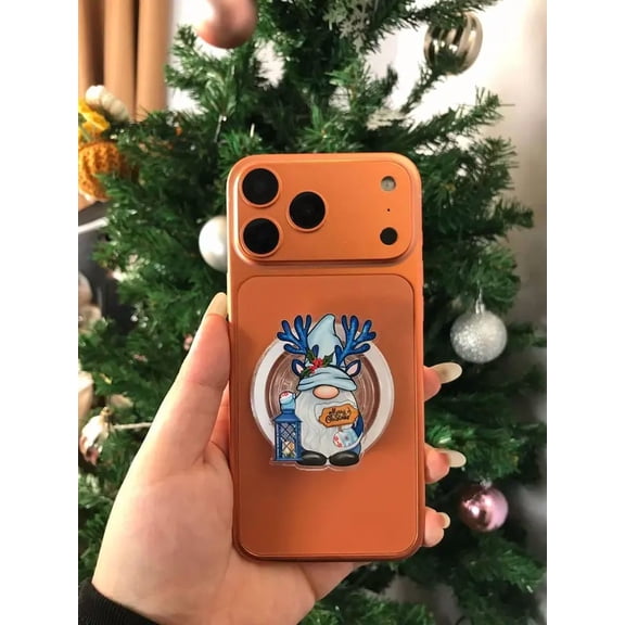 Christmas Gnome Phone Grip | Cute Holiday Santa & Reindeer Griptok | 3D Christmas Character MagSafe Grip 2