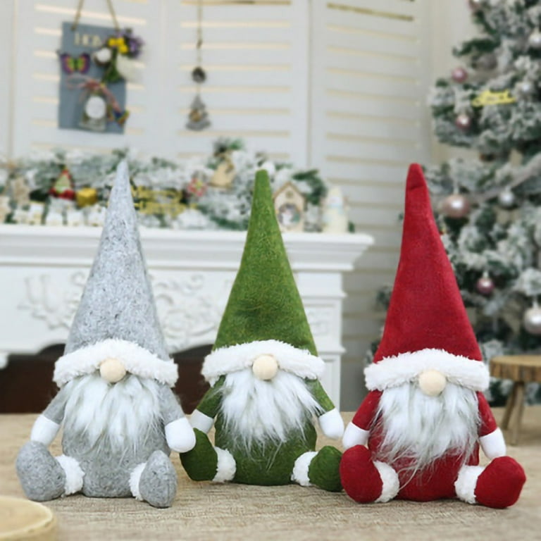  XAMSHOR Handmade Christmas Gnome Tomte with Light, Plush Elf  Scandinavian Santa with Bendable Nordic Hat for Home Table Decorations Gift  Set of 4 : Everything Else