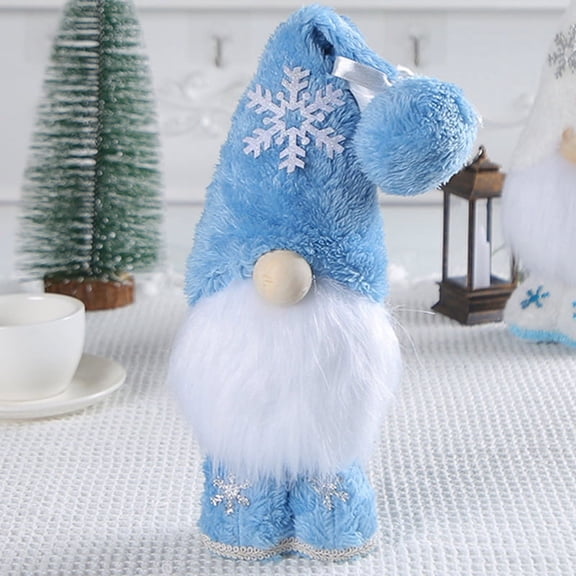 Christmas Gnome Plush Elf Decorations Winter Snowflakes Dwarf Doll Xmas Ornaments for Holiday Party Home Decor