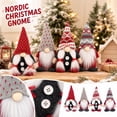 thumbnail image 1 of Christmas Gnome Plush Figurine Nordic Faceless Tomte Doll with Tall Knit Hat & Beard for Tabletop Mantel Shelf Decor Available in Multiple Styles, 1 of 5