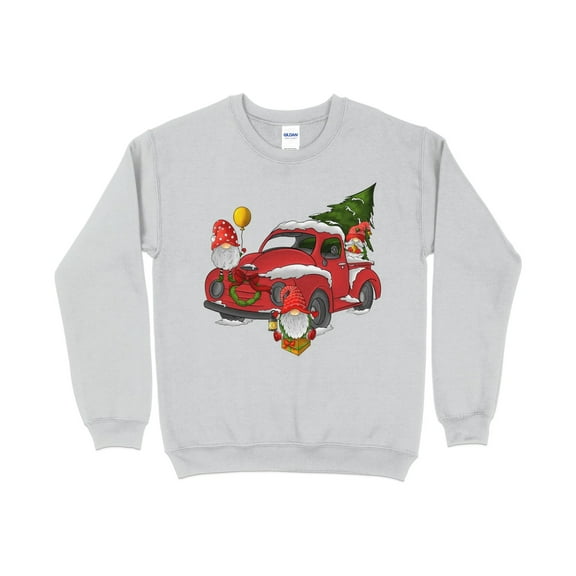 Christmas Gnome Red Truck Sweatshirt, Christmas Sweater, Gnome Christmas Sweatshirt, Christmas Crewneck