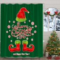 thumbnail image 1 of Christmas Gnome Shower Curtain Funny Xmas Elf Snowflake Winter Holiday Festival Teens Red Green Bathroom Decor Curtain with Hooks,70" Wx70 H, 1 of 6