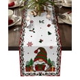 thumbnail image 1 of Christmas Gnome Snowflake Table Runner Cotton Linen Wedding Decor Tablecloth Home Christmas Table Decor Table Runner, 1 of 4