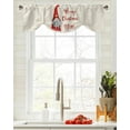 thumbnail image 1 of Christmas Gnome Snowflake Window Curtain Living Room Kitchen Cabinet Tie-up Valance Curtain Rod Pocket Valance, 1 of 6
