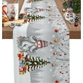 thumbnail image 1 of Christmas Gnome Table Runner, Winter Merry Christmas Tree Balls Cotton Linen Tablecloth Holiday Farmhouse Table Decor for Home,Kitchen,Dining Room,Indoor,Outdoor,13X48 Inches Long, Grey, 1 of 4