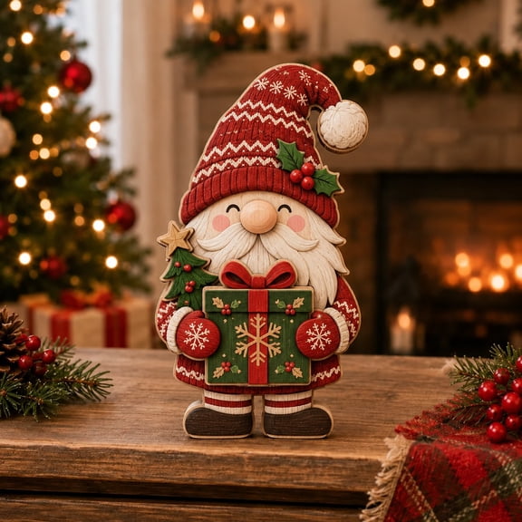 Christmas Gnome Tabletop Decor Holiday Accent