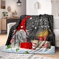 thumbnail image 1 of Christmas Gnome Tomte Flannel Fleece Throw Blanket 60"x50" Merry Christmas Flannel Throw Blanket for Kids Boys Girls Scandinavian Gnomes Christmas Decorations(Blanket Xmas30026-60 x50), 1 of 5