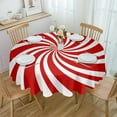 thumbnail image 1 of Christmas Gnome Wood Grain Snow Round Tablecloth Waterproof Wedding Decor Table Cover Christmas Party Decorative Tablecloth, 1 of 5
