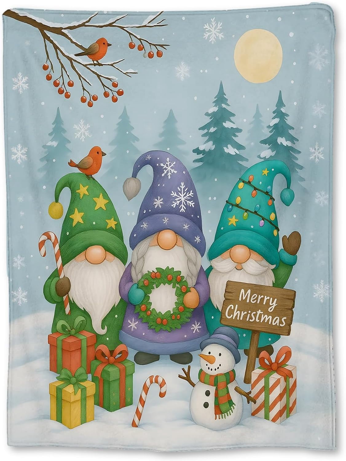 Christmas Gnomes Quilted Blanket NCU0NT085 main image 0