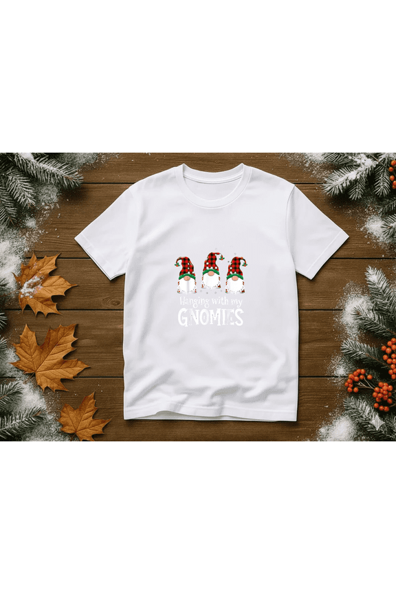Christmas Gnomes Clothing Cute Festive Holiday Gnome Design Unisex T-Shirt, up to size 5XL