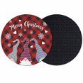 thumbnail image 1 of Christmas Gnomes Coasters Set of 2, Absorbent Coasters for Drinks, Buffalo Plaid Xmas Winter Snowflakes Coaster for Desk Coffee Table Protection, Home Decor House Warming Gifts 4", 1 of 8