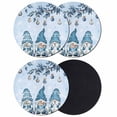 thumbnail image 1 of Christmas Gnomes Coasters Set of 4, Absorbent Coasters for Drinks, Winter Xmas Balls Snowflake Light Blue Coaster for Desk Coffee Table Protection, Home Decor House Warming Gifts 4", 1 of 8