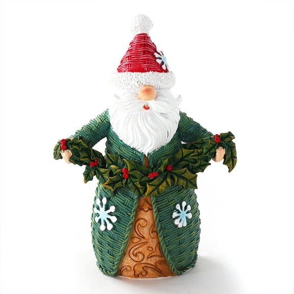 Christmas Gnomes Collectible-Figurine Decorations Indoor - Christmas Gnome Figurines Sculpture Ornaments Holding Rattan Gnomes Decorations for Home Bedroom Holiday Party