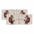 thumbnail image 1 of Christmas Gnomes Curtain Valances for Windows, Kitchen Valance Window Treatments Panel 2 Pack, Snowflake Xmas Red Botanical Rustic Rod Pocket Short Curtains for Bathroom Bedroom 60 x 18 Inch, 1 of 8