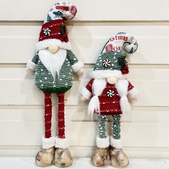 Christmas Gnomes Decorations,Handmade Elf Santa Tomte Swedish Gnome Scandinavian Figurine Gnome Christmas Table Home Ornaments for Holiday Party Gifts  I