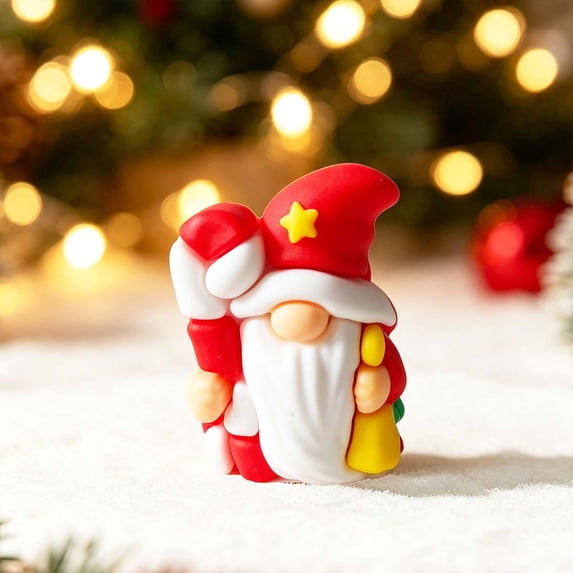 Christmas Gnomes Mini, Tiny Santa Gnomes Ornaments, Mini Tabletop Christmas Decorations, C