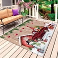 thumbnail image 1 of Christmas Gnomes Outdoor Rug 5x8 Ft, Non Slip Washable Area Rug, Snowman Rustic Truck Xmas Tree Balls Snowflakes Patio Rugs Carpet Runner, Large Floor Mat for Indoor/Outdoor Deck Porch Camping, 1 of 8