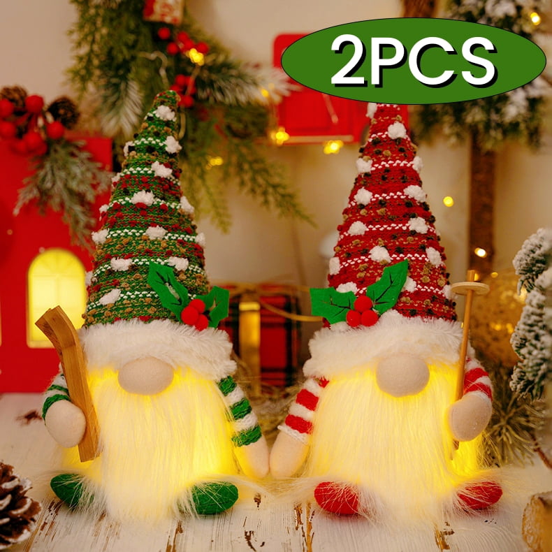 Christmas Gnomes Plush with Light Swedish Santa Gnome Tabletop ...