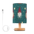 thumbnail image 1 of Christmas Gnomes Stars Lights Table Lamp with USB Port LED Warm Light Lamp Night Light Home Decor, 1 of 7