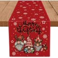 thumbnail image 1 of Christmas Gnomes Table Runner Red Snowflake Winter Decorations Glitter Xmas Holiday Kitchen Dining Merry Christmas Decor 13x90 inch, 1 of 5