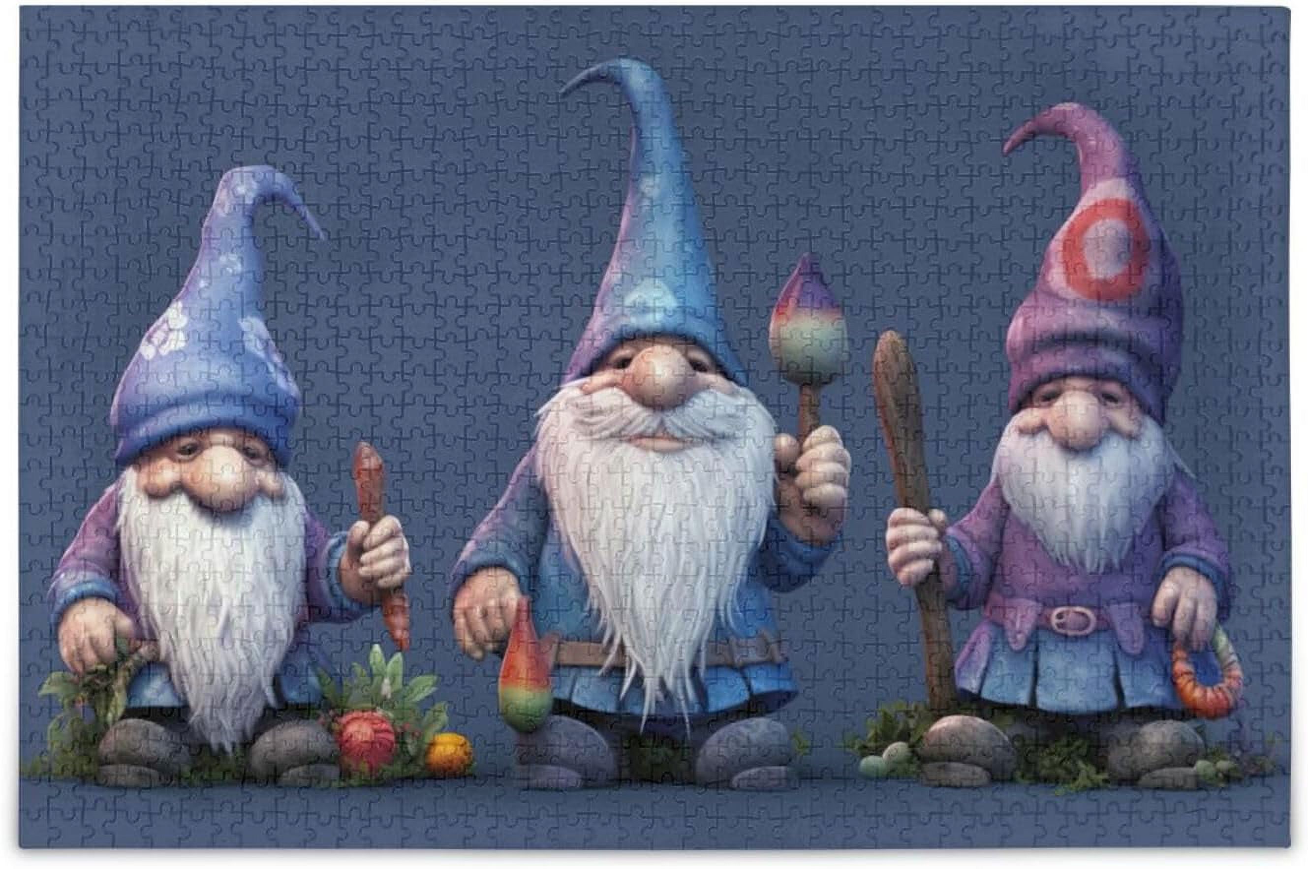 Christmas Gnomes Wooden Jigsaw Puzzles, Intellectual Entertainment