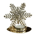 thumbnail image 1 of Christmas Gold Candle Holder – Iron Candle Tray for Holiday Tabletop & Window Display, Decorative Metal Candlestick Base for Christmas Centerpieces, 1 of 5