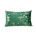 thumbnail image 1 of Christmas Gold Foil Velvet Throw Pillow Covers 12 x 20in, Green Luxury Accent Cushion Case Glitter Decoration for Home Sofa Couch, 1 of 6