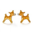 thumbnail image 1 of Christmas Gold Tone Rudolf Earrings, 1 of 1