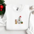 thumbnail image 1 of Christmas Golden Retriever Santa Embroidered Sweatshirt, 1 of 1