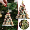 thumbnail image 1 of Christmas Golden Retrievers with Hat Ornament, Adorable Dog Lover Tree Decoration, Festive Pet Themed Holiday Decor, for Christmas Tree and Housewarming Gifts, 1 of 9