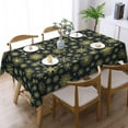 thumbnail image 1 of Christmas Golden Snowflakes Tablecloth, Winter Xmas Snowflake Table Cloth for Rustic Farmhouse Kitchen Decor, Wipeable Table Cover Rectangle Tablecloths for Holiday Party, 60" X 84", 1 of 1