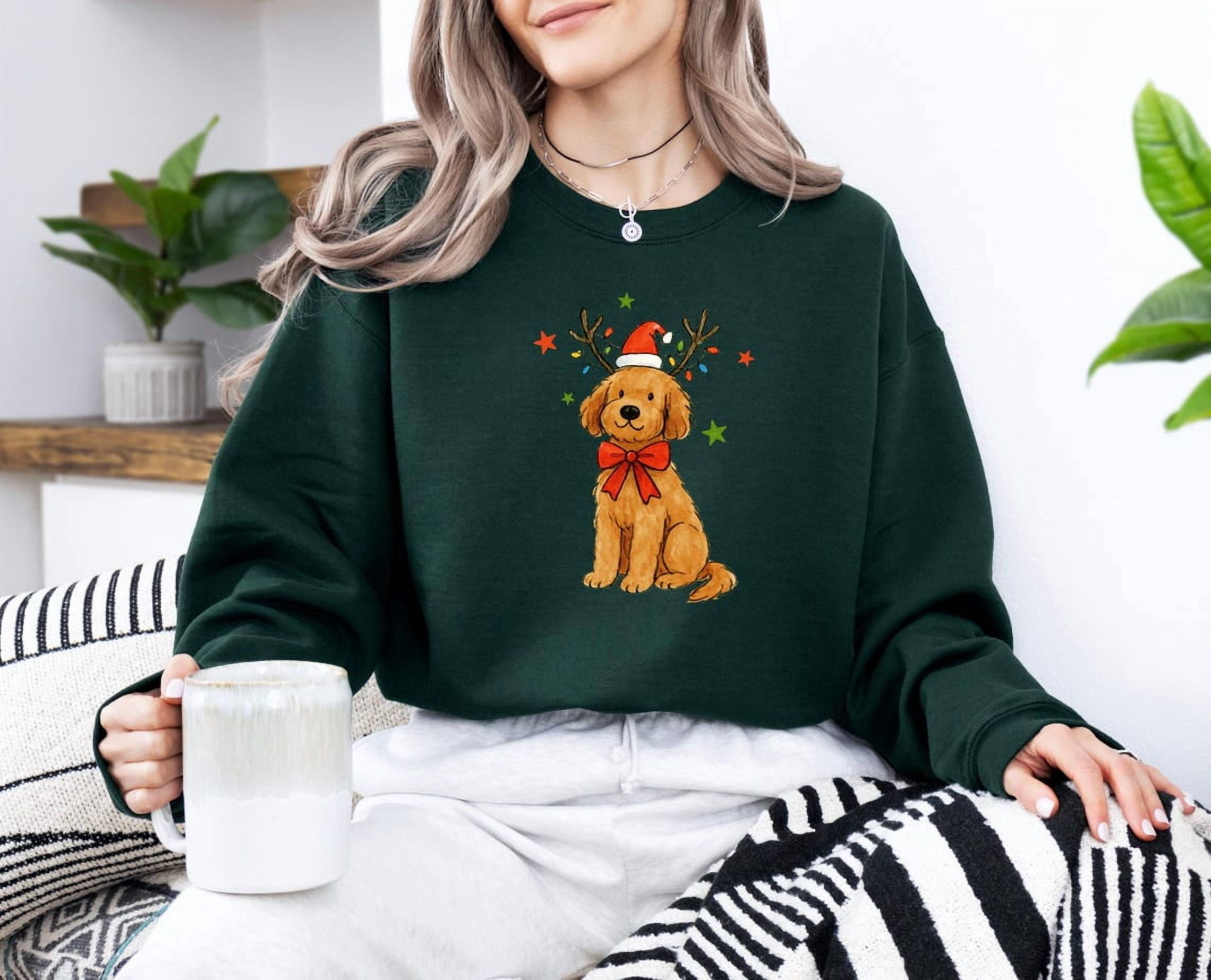Christmas Goldendoodle Sweatshirt Xmas Dog Shirt Dog Sweatshirt Dog Sweater Gifts For Dog Lovers Pet Shirt