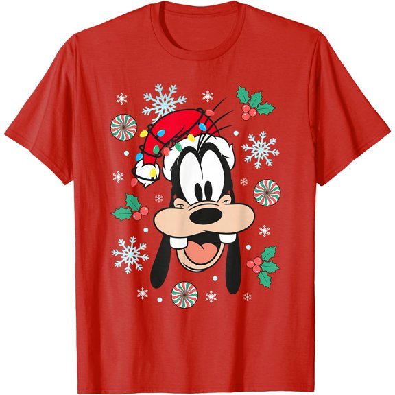 Christmas Goofy Big Face Holiday DTG Print Unisex T-Shirt