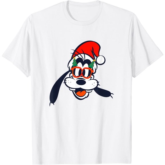 Christmas Goofy Santa Claus Face DTG Print Unisex T-Shirt