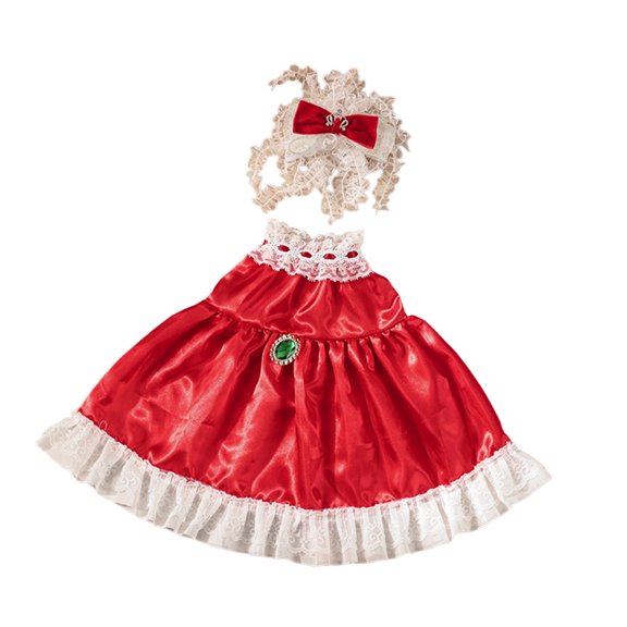 Christmas Goose Outfit Set – Fits 23 in Lawn Goose Statue – Red Costume with Hat for Outdoor Garden, Porch, or Yard Holiday Decoration