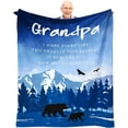 thumbnail image 1 of Christmas Grandpa Gifts, Birthday Gifts for Grandpa, Best Grandpa Gifts from Grandchildren, Grandpa Birthday Xmas Gift from Granddaughter Grandson, Grandfather Gifts Ideas Throw Blanket 50x60, 1 of 6