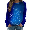 thumbnail image 1 of Christmas Graphic Sweatshirts for Women Trendy Blouses Long Sleeve Printed Crewneck Pullover Holiday Tops Loose (X-Large, Black 06), 1 of 3